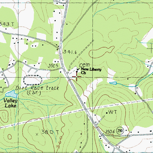 Topographic Map of New Liberty Church, SC