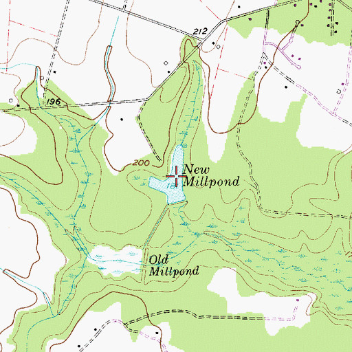 Topographic Map of New Millpond, SC