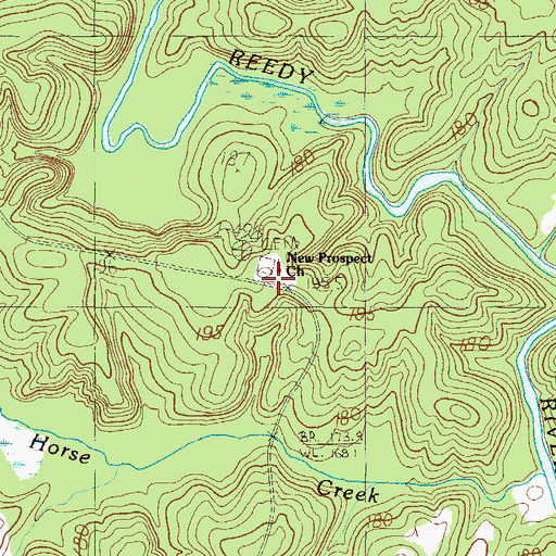 Topographic Map of New Prospect Church, SC