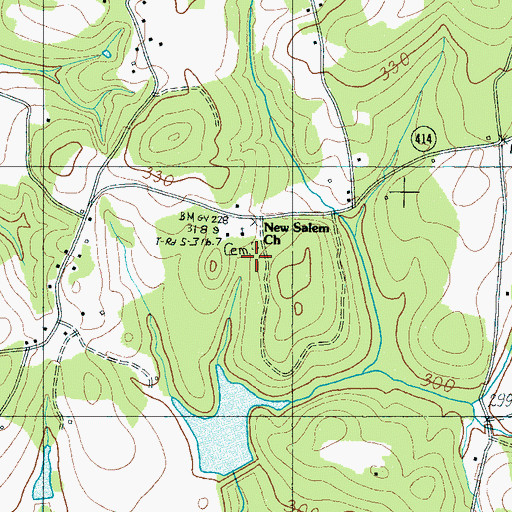 Topographic Map of New Salem Church, SC