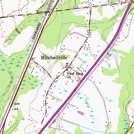 Topographic Map of New Zion Church, SC