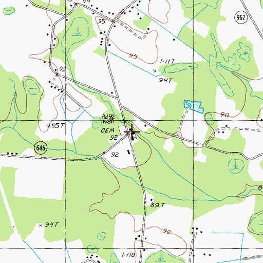 Topographic Map of New Zion Church, SC