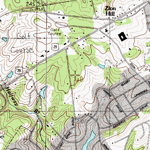 Topographic Map of New Zion Church (historical), SC