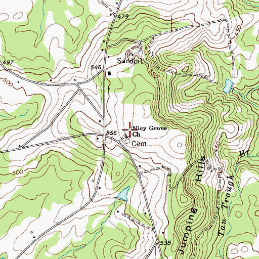 Topographic Map of Nicy Grove Church, SC