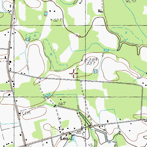 Topographic Map of Ninevah School (historical), SC