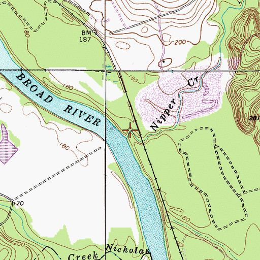 Topographic Map of Nipper Creek, SC