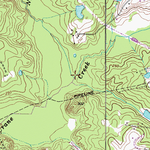 Topographic Map of North Branch Crane Creek, SC