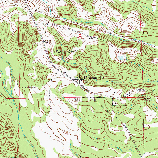 Topographic Map of Pleasant Hill Church, AL