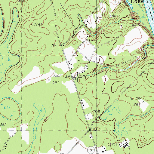 Topographic Map of Nurse Chapel, SC