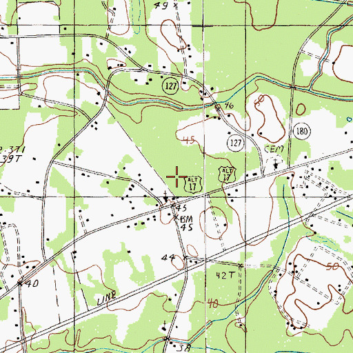Topographic Map of Oak Grove Church, SC