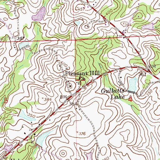 Topographic Map of Pleasant Hill Church, AL