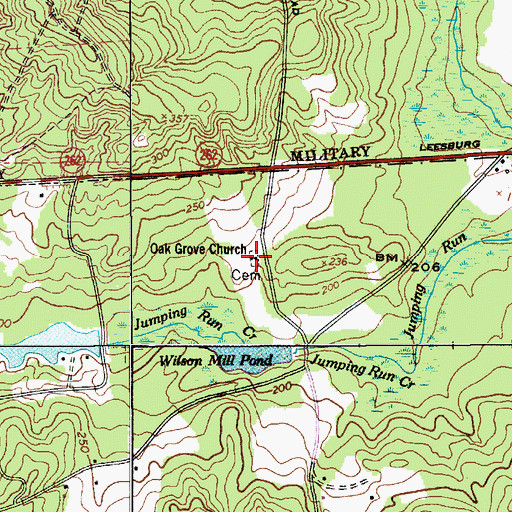 Topographic Map of Oak Grove Church, SC