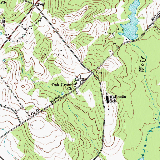 Topographic Map of Oak Grove Church, SC