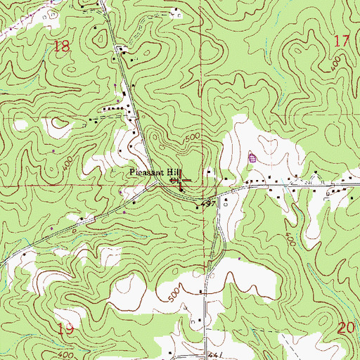Topographic Map of Pleasant Hill Church, AL