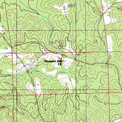 Topographic Map of Pleasant Hill Church, AL