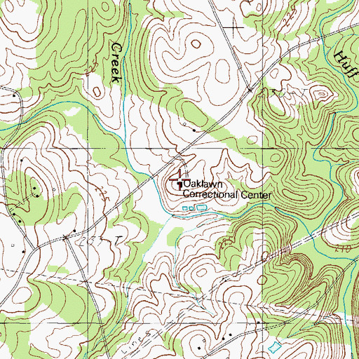 Topographic Map of Oaklawn Correctional Center, SC