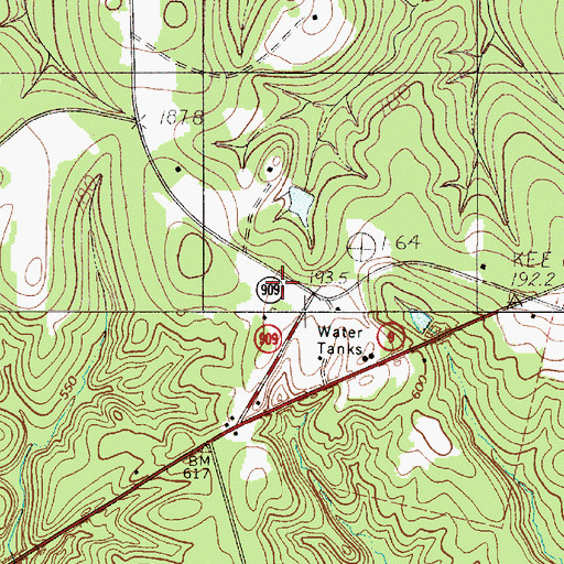 Topographic Map of Oakley Hall School, SC
