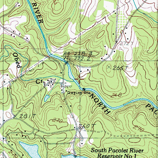 Topographic Map of Obed Creek, SC
