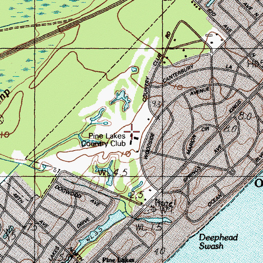 Topographic Map of Pine Lakes Country Club, SC