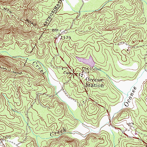 Topographic Map of Oconee Station, SC