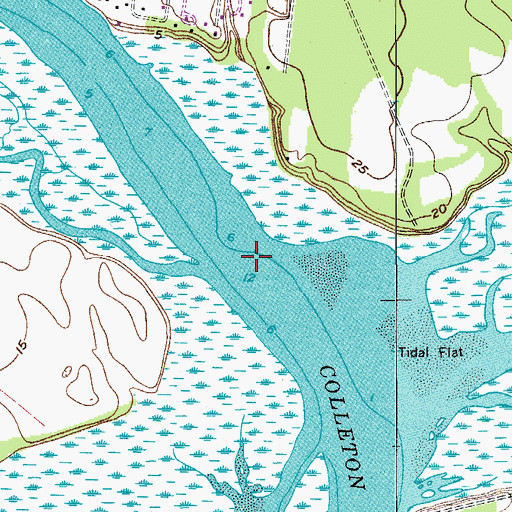 Topographic Map of Okatee River, SC