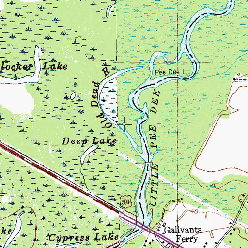 Topographic Map of Old Dead River, SC