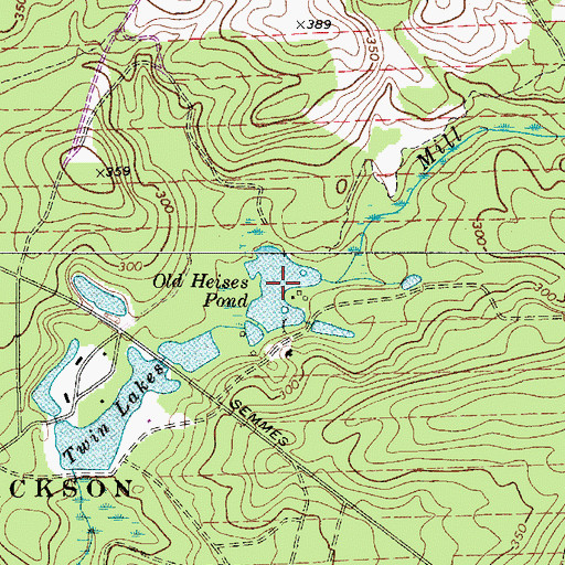 Topographic Map of Old Heises Pond, SC