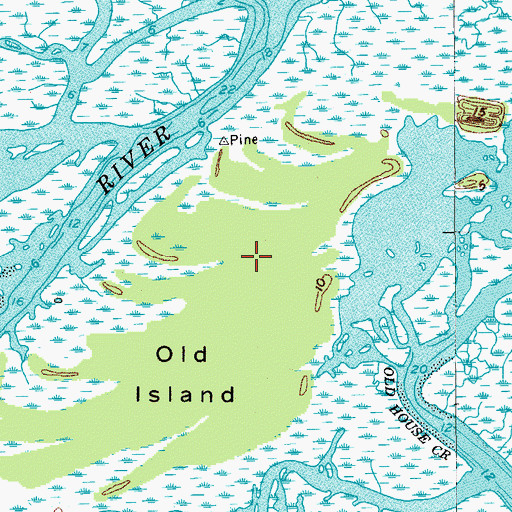 Topographic Map of Old Island, SC