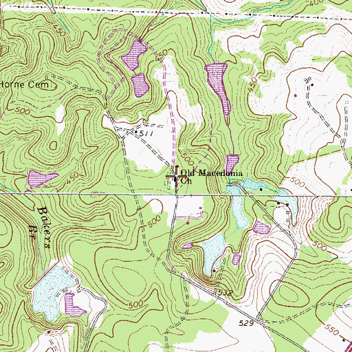 Topographic Map of Old Macedonia Church, SC