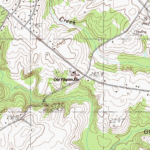 Topographic Map of Old Pilgrim Church, SC