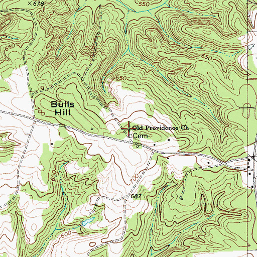 Topographic Map of Old Providence Church, SC