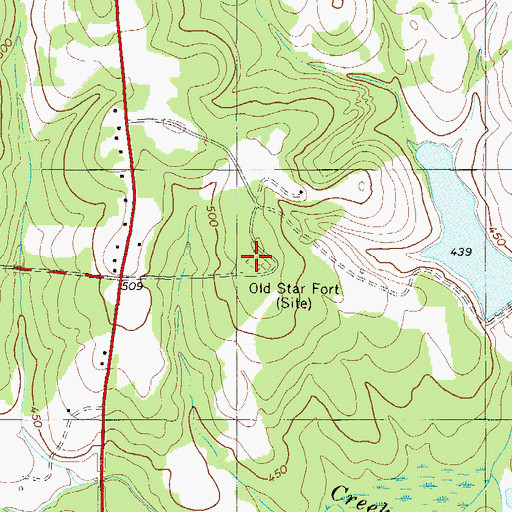 Topographic Map of Old Star Fort, SC