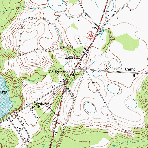 Topographic Map of Old Smyrna Church, SC