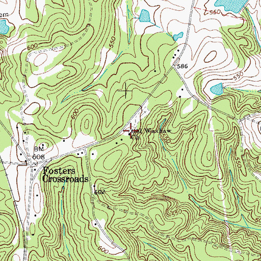Topographic Map of Old Waxhaw Church, SC
