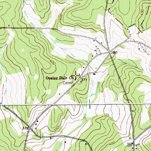Topographic Map of Ousley Dale Church, SC