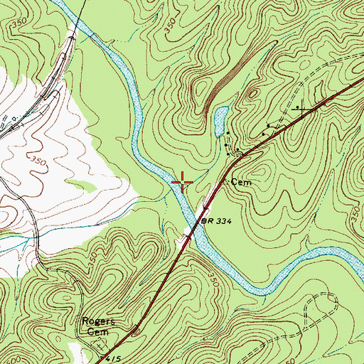 Topographic Map of Padgetts Creek, SC