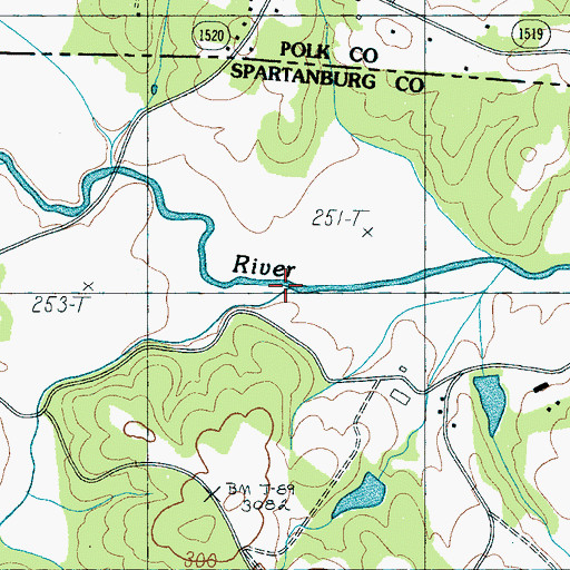 Topographic Map of Page Creek, SC