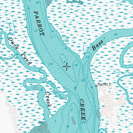 Topographic Map of Parrot Creek, SC