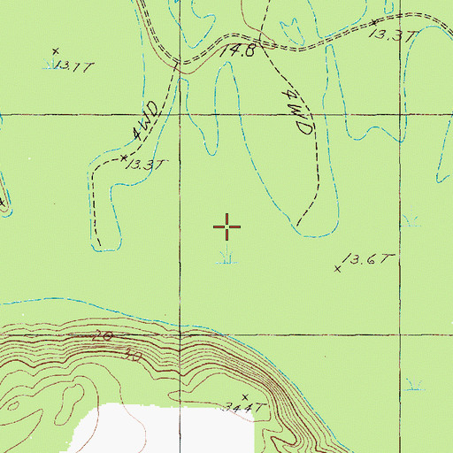 Topographic Map of Great Pee Dee River Swamp, SC