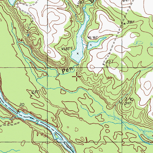 Topographic Map of Penn Branch, SC
