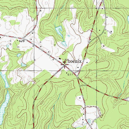 Topographic Map of Phoenix, SC