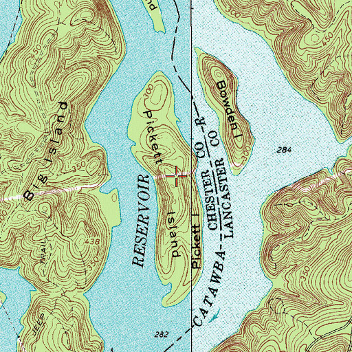 Topographic Map of Pickett Island, SC
