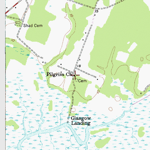 Topographic Map of Pilgrim Church, SC