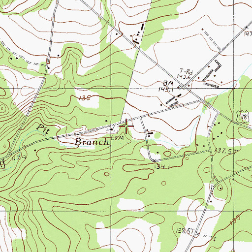 Topographic Map of Pine Grove Church, SC