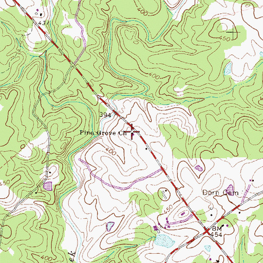 Topographic Map of Pine Grove Church, SC
