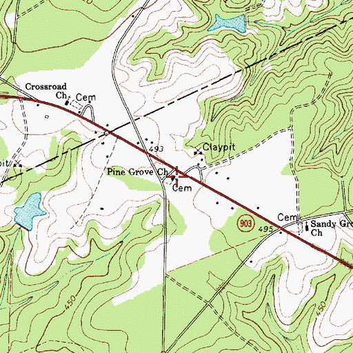 Topographic Map of Pine Grove Church, SC