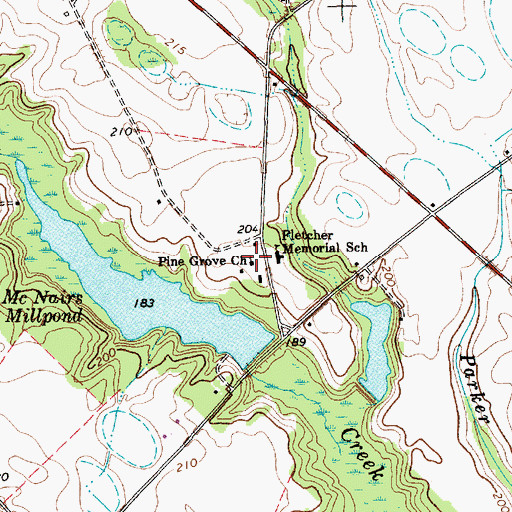 Topographic Map of Pine Grove Church, SC