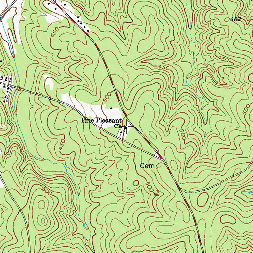 Topographic Map of Pine Pleasant Church, SC