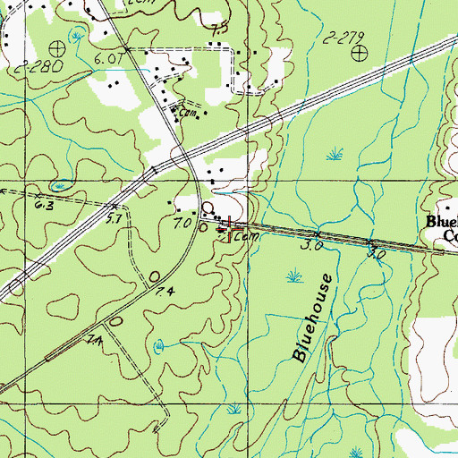 Topographic Map of Piney Grove Church, SC