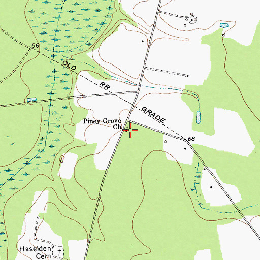Topographic Map of Piney Grove Church, SC